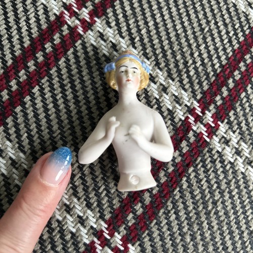 Antique porcelain half - porcelain, doll