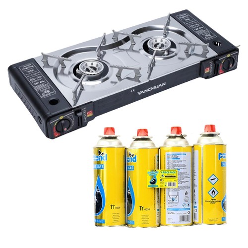 Portable double burner hob - double,