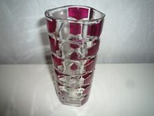 VINTAGE GLASS VASE TRIANGULAR