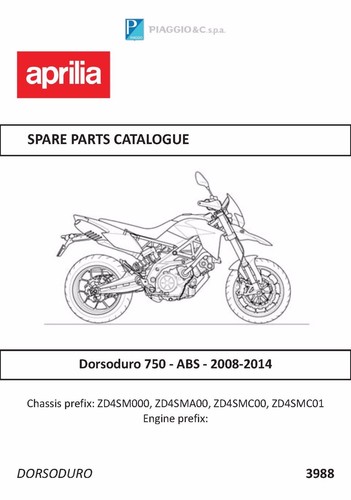 Aprilia parts manual book 2013