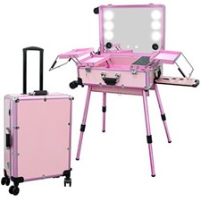 Rolling Makeup Train Case with