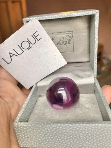 Lalique purple crystal glass - lalique,