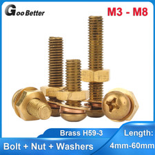 M3 M4 M5 M6 M8 Brass Bolt and