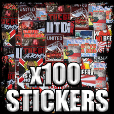 100x Man Utd Ultras Stickers