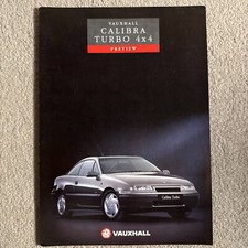 Vauxhall Calibra Turbo 4x4 1991 UK Market Preview Single Sheet Sales Brochure
