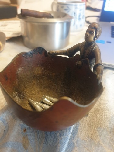 Small bronze bowl oriental - small, bowl,