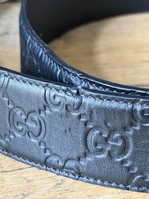 Gucci Monogram Black Belt -