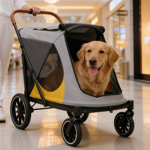 Large pet dog stroller - pet,