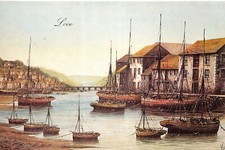 KEVIN PLATT PAINTINGS LOOE TOPOGRAPHICAL POSTCARD UNUSED V GD MINT