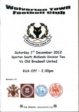 Wolverton Town v Old Bradwell United 01/12/12 South Midlands Division 2