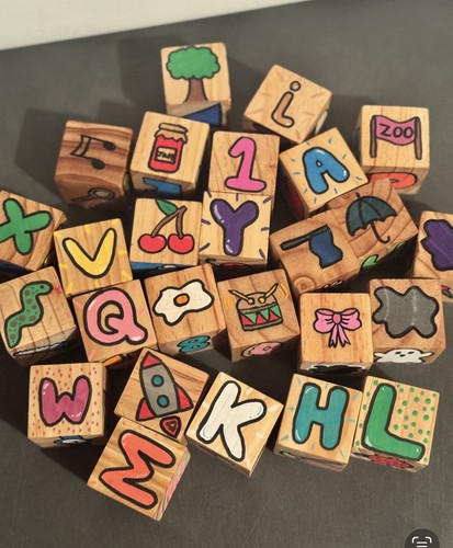 Kids wooden alphabet learning - kids,