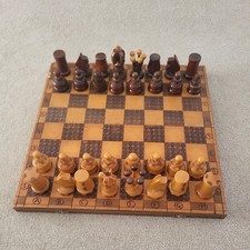 Vinatge Folding Wooden Chess