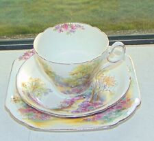 Shelley  Fine China England's Charm Pattern RD771299 Trio Cup Saucer Plate 1940s