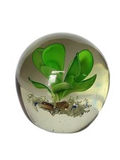 Collectable Glass Paperweight Ocean Scene.