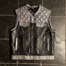Leather biker Vest harley