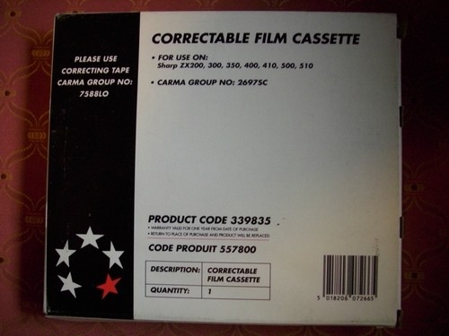 Correctable film cassette - correctable,