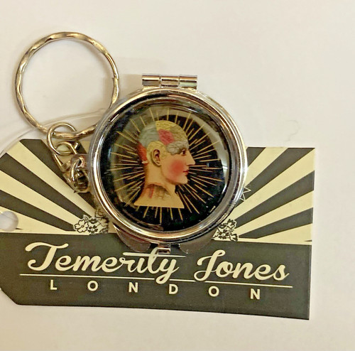 Phrenology head keyring - phrenology,