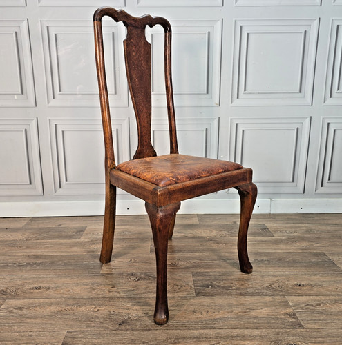 Antique oak dining chair queen - dining,
