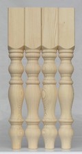 Set of 4 Solid Pine Farmhouse Table Legs, Ex 4" 88*88*736mm  A4FH