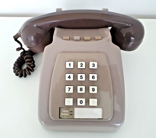 Vintage telephone corded push - vintage,