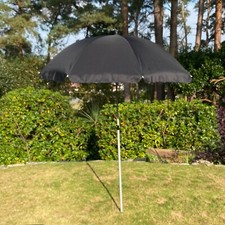 Parasol Garden Black Tilt Adjustable Umbrella for Beach or Patio Furniture 1.6m