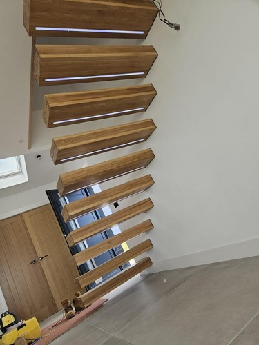 Floating staircase treads - floating, 12