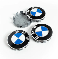 4X BMW ALLOY BLUE WHEEL CENTRE