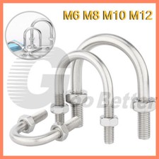 M6 M8 M10 M12 Round Metric U Bolts U-Bolt A2 304 Stainless Steel U-Fixed Clamps