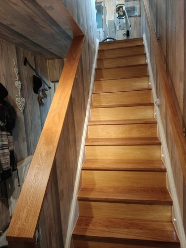 Solid wood oak timber - solid, stair