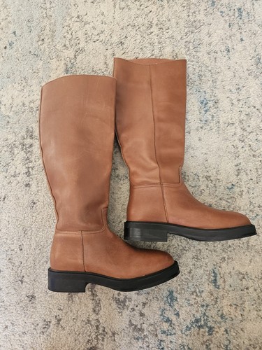 Mango leather high leg - mango, boot