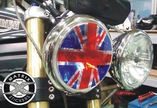 UNION JACK Street Speed Triple Triumph Rocket 3 HEADLIGHT STICKER - Round