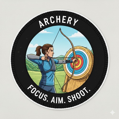 Archery patch badge - archery,