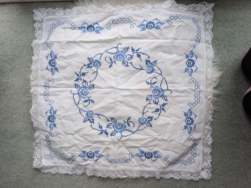 Vintage blue and white