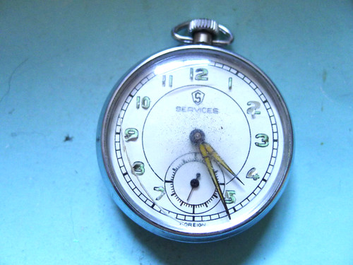 Services chrome cased gents - chrome,