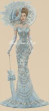 Elegant Lady Cross stitch chart   Elegant Lady 156 Flowerpower37-uk