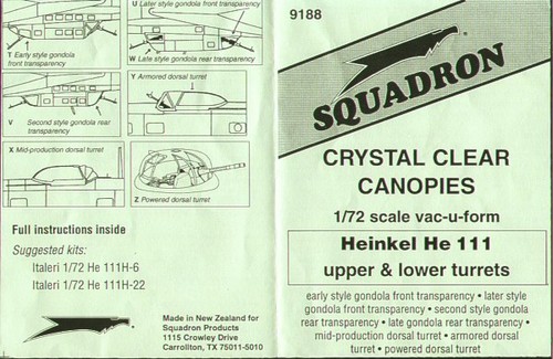 Squadron canopies sqs9188 - sqs9188, 1:72