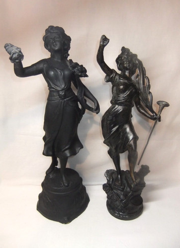 Pair vintage metal spelter - vintage,