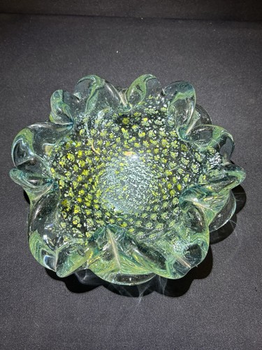 Vintage murano art glass bowl - glass,
