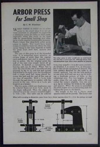 Small shop arbor press how - shop,