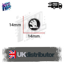2x Skoda Key Fob Badge 14mm