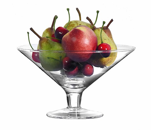 Elegant clear stemmed display - clear,