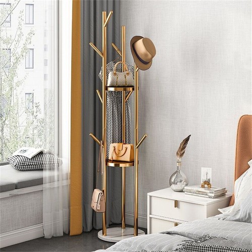 Metal coat rack stand golden - rack,