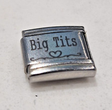 Funny Italian Charm Link 9mm Silver Fits All Italian Charms Bracelet