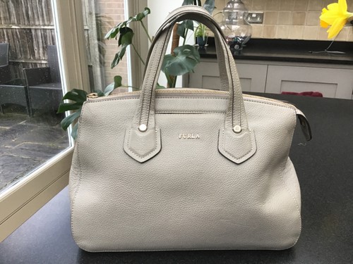 Furla grey leather handbag - ,