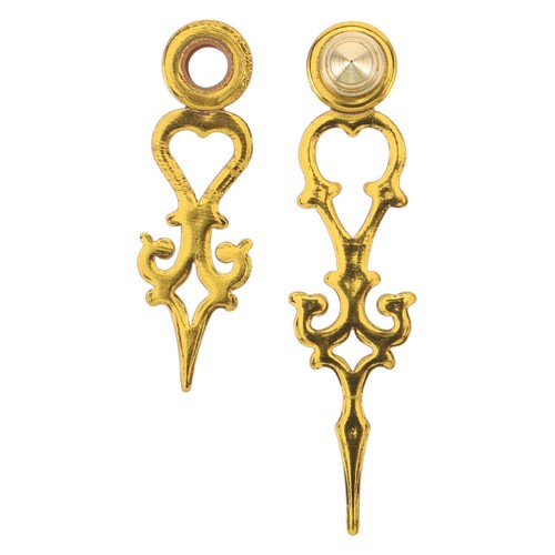 Golden metal clock hands - metal,