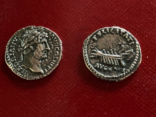 Roman hadrian denarius ad - ,