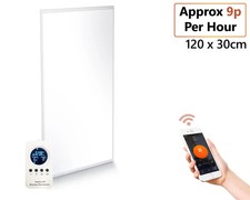 KIASA-350W Smart Wi-Fi Infrared Slimline Heating Panel - 120cm x 30cm