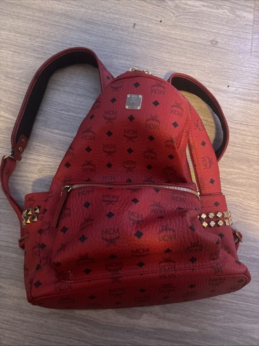 Red mcm backpack - mcm,