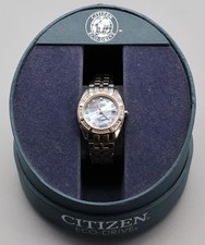 Womens Citizen Eco-Drive WR100 Ladies Watch Pearl Dial & Box Etc 