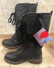 Rieker  Women's Calf Black Boot Fleece Lined Water Resistant  Size UK 6 EU 39